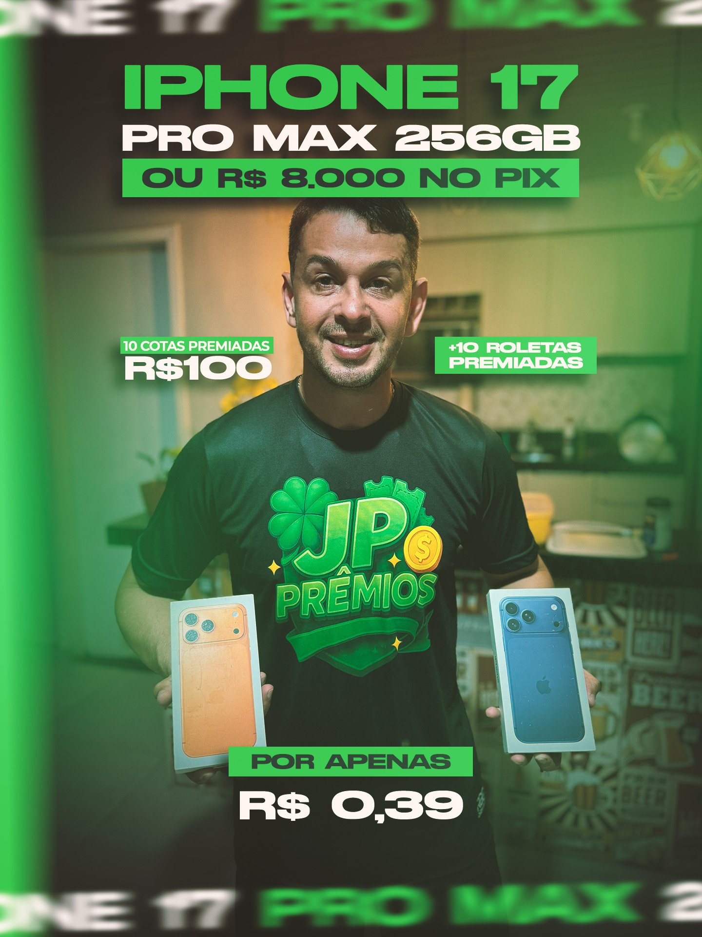 participar iPhone 17 pro max ou 8 mil no pix 
